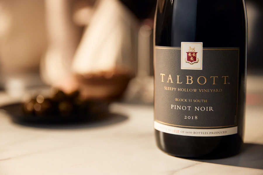 Talbot Vineyards Pinot Noir Beauty Shot